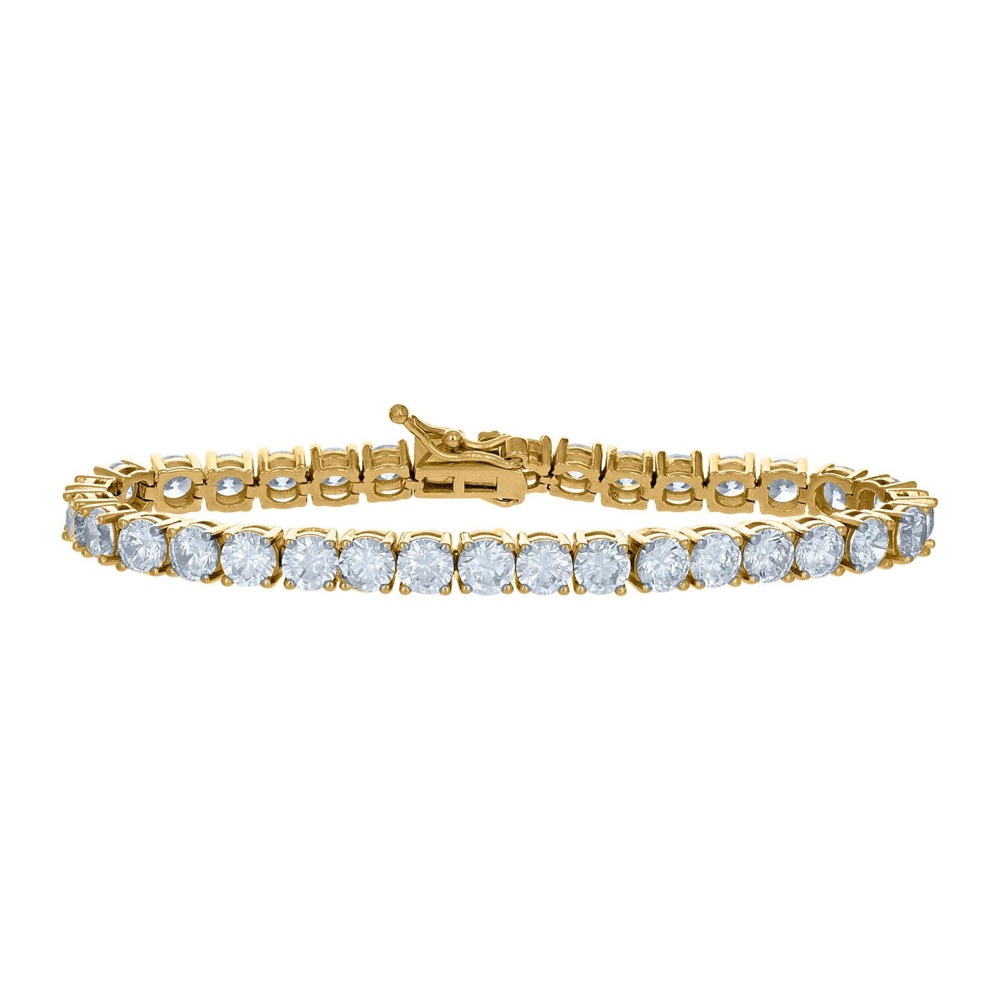Sterling Silver Womens Cubic-Zirconia Tennis Bracelet 7 Inches