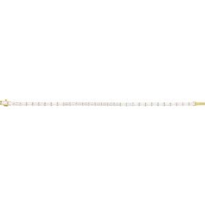 14K Yellow Gold Straight Baguette 5 X 2.5Mm Gh Vs 6 1/5 Ctw Lab-Grown Diamond Bracelet, Length: 7 In