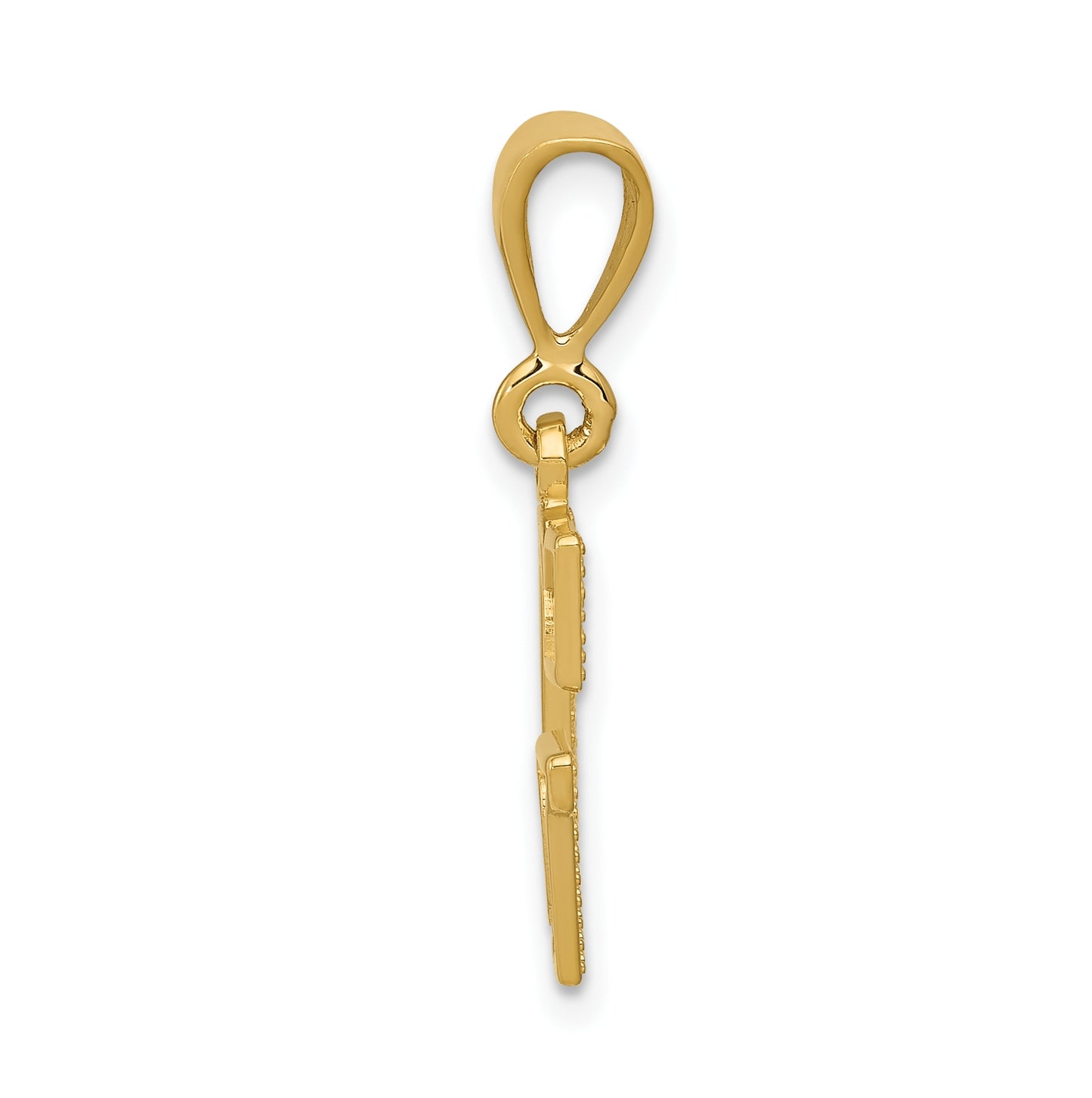 10K Yellow Gold Initial Letter G Pendants