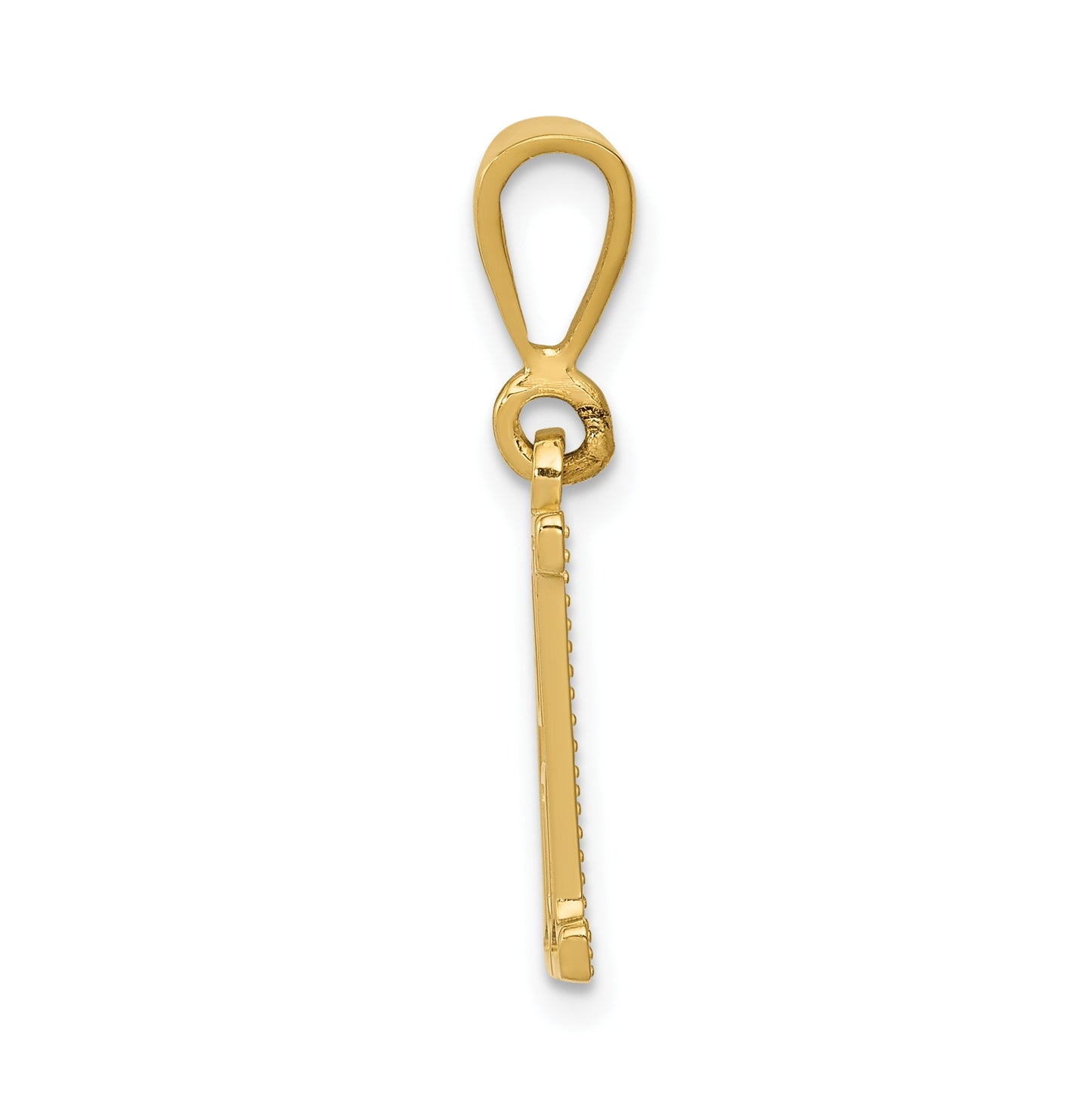 10K Yellow Gold Initial Letter H Pendants