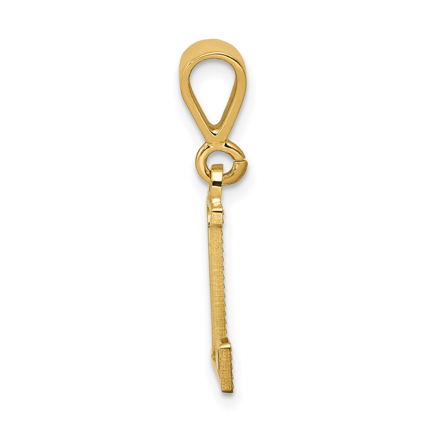 10K Yellow Gold Initial Letter L Pendants