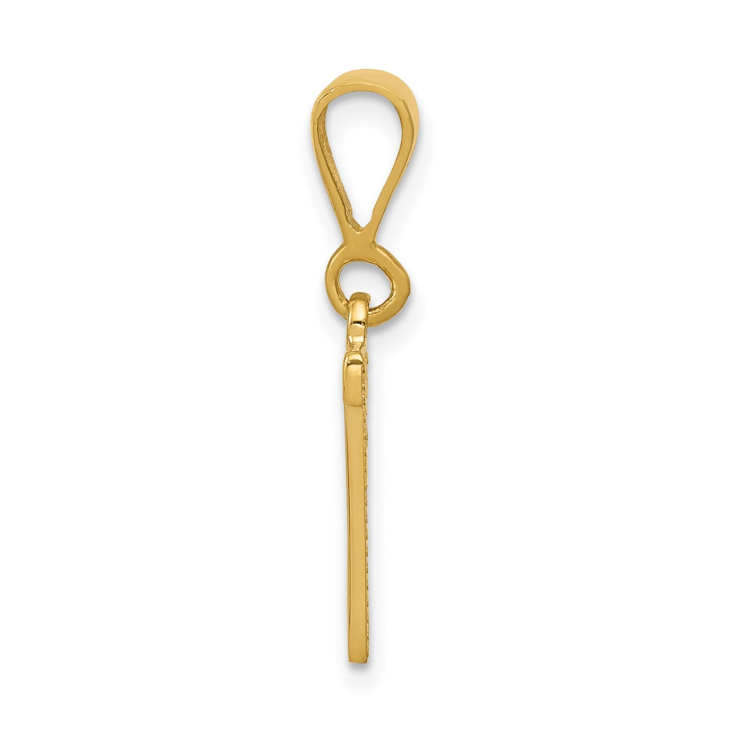 10K Yellow Gold Initial Letter N Pendants