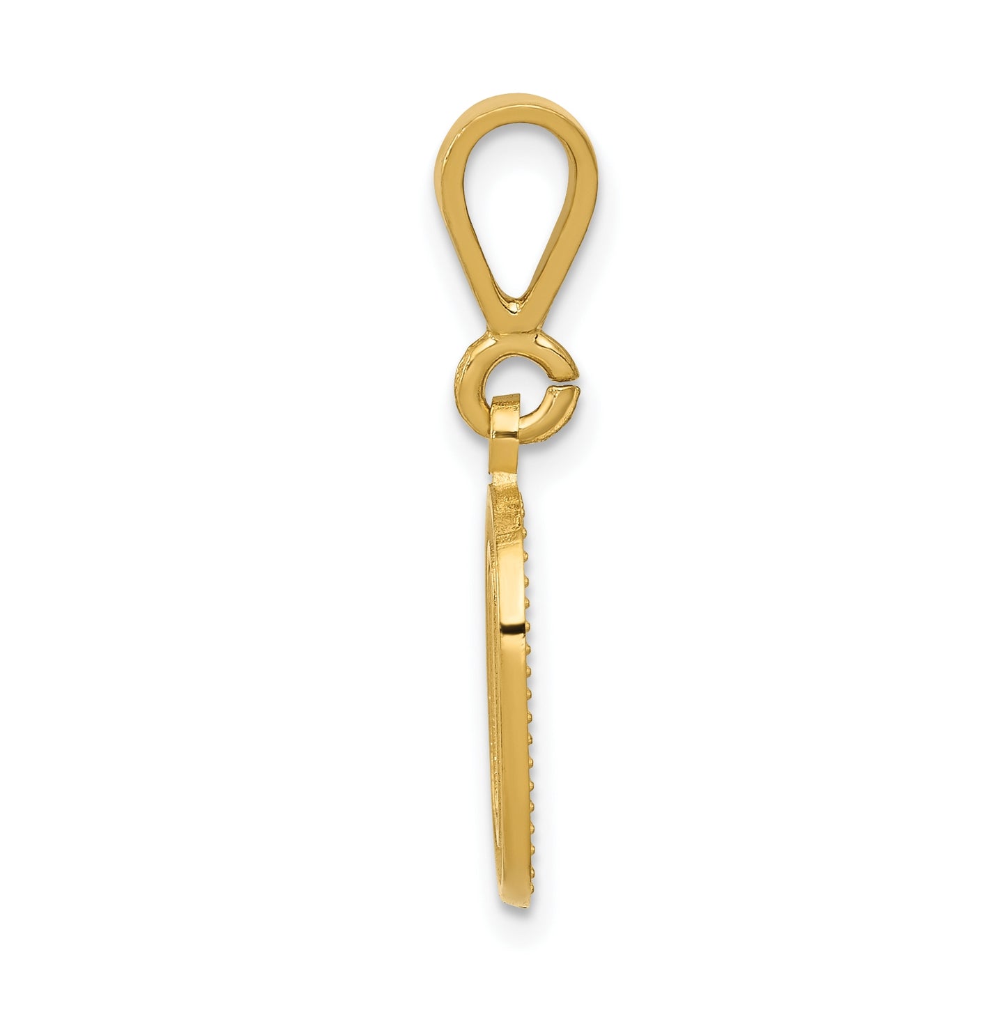 10K Yellow Gold Initial Letter O Pendants