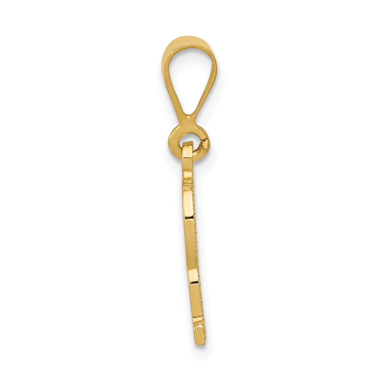 10K Yellow Gold Initial Letter R Pendants