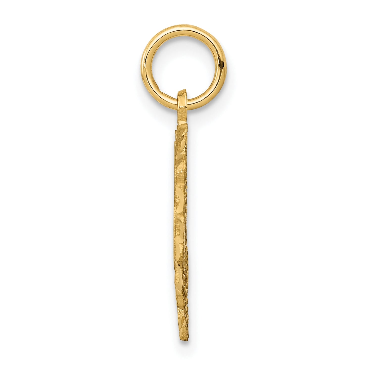 10K Yellow Gold Initial B Letter Charm