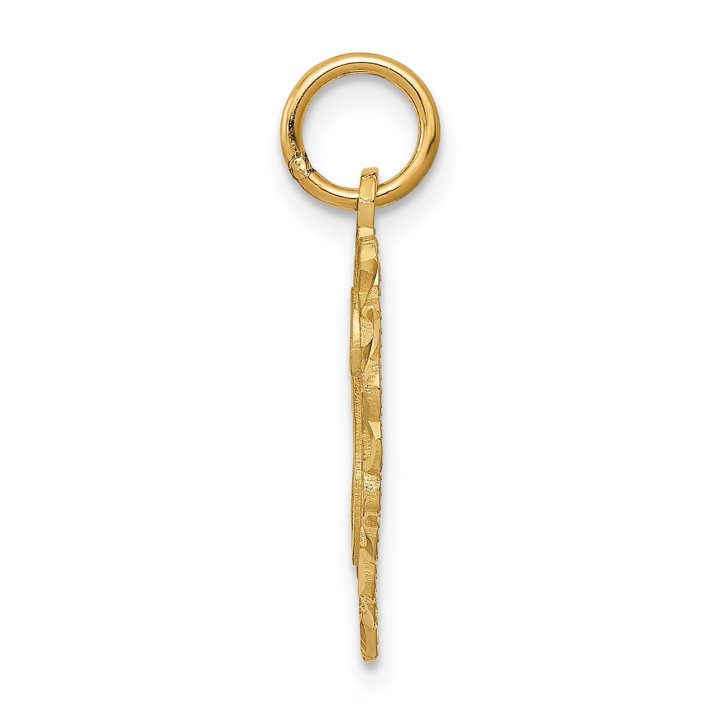 10K Yellow Gold Initial G Letter Charm