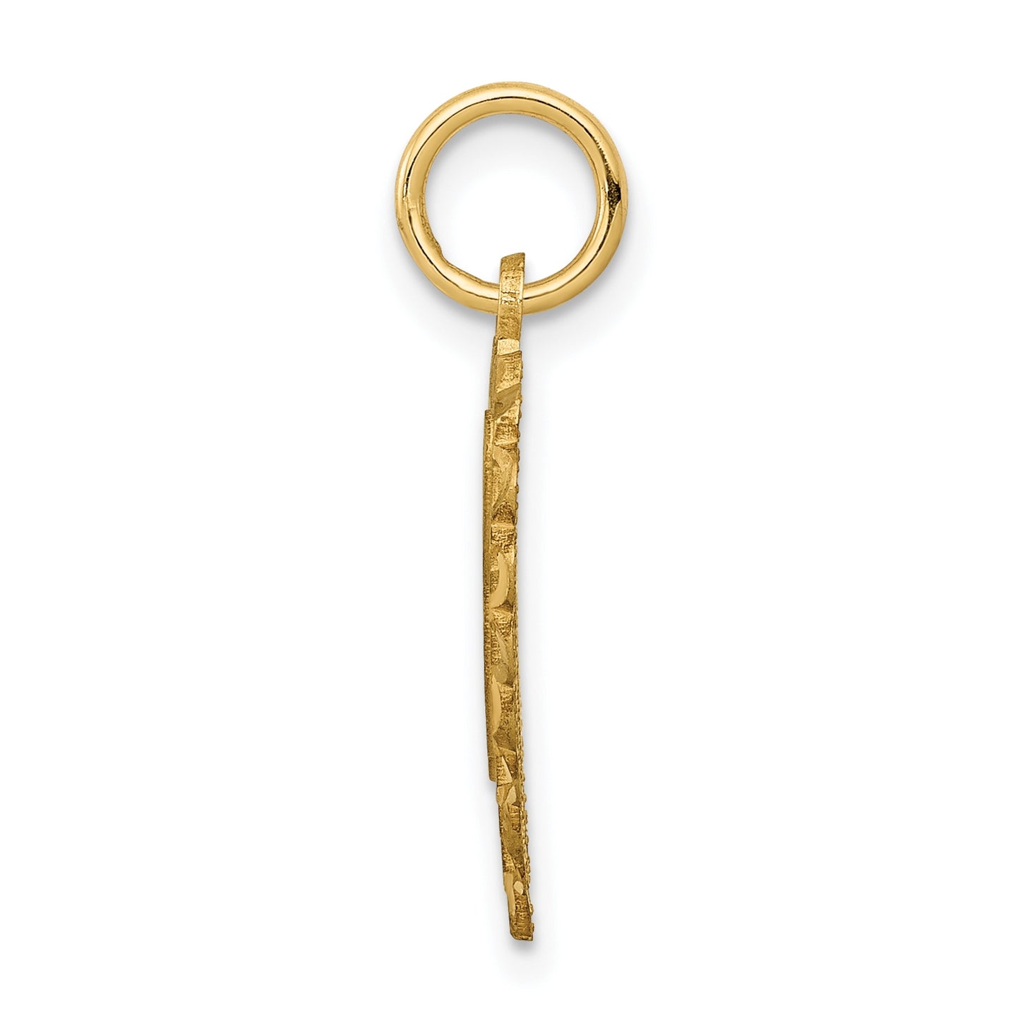 10K Yellow Gold Initial L Letter Charm