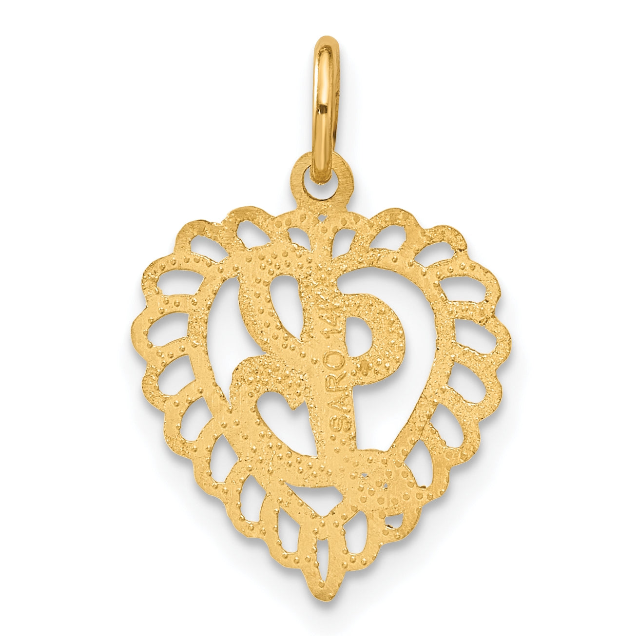 10K Yellow Gold Initial L Letter Charm