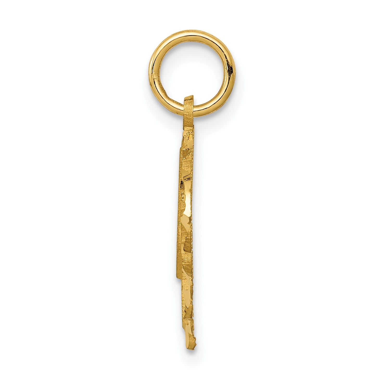 10K Yellow Gold Initial M Letter Charm