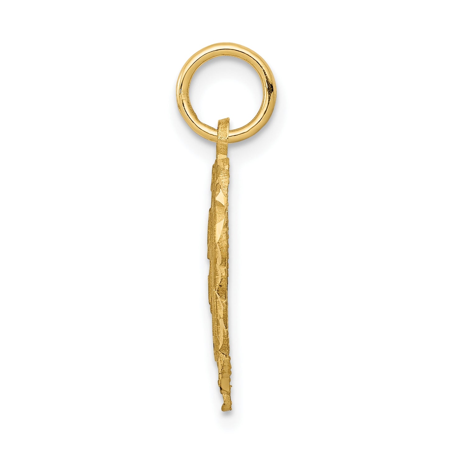 10K Yellow Gold Initial P Letter Charm