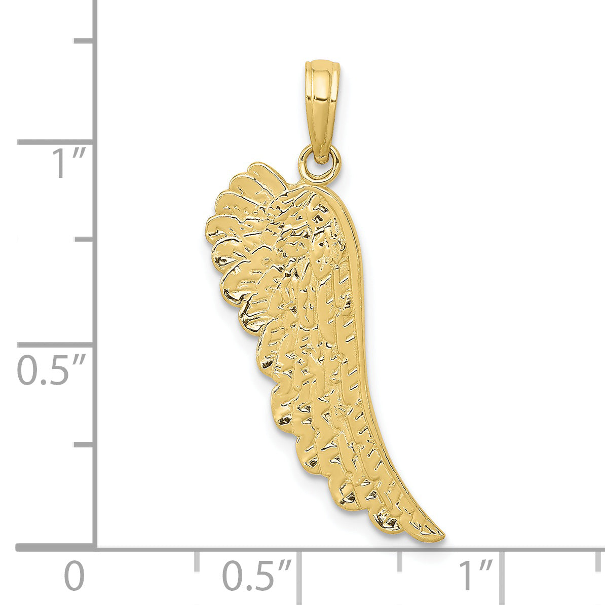 10K Yellow Gold Angel Wing Pendant