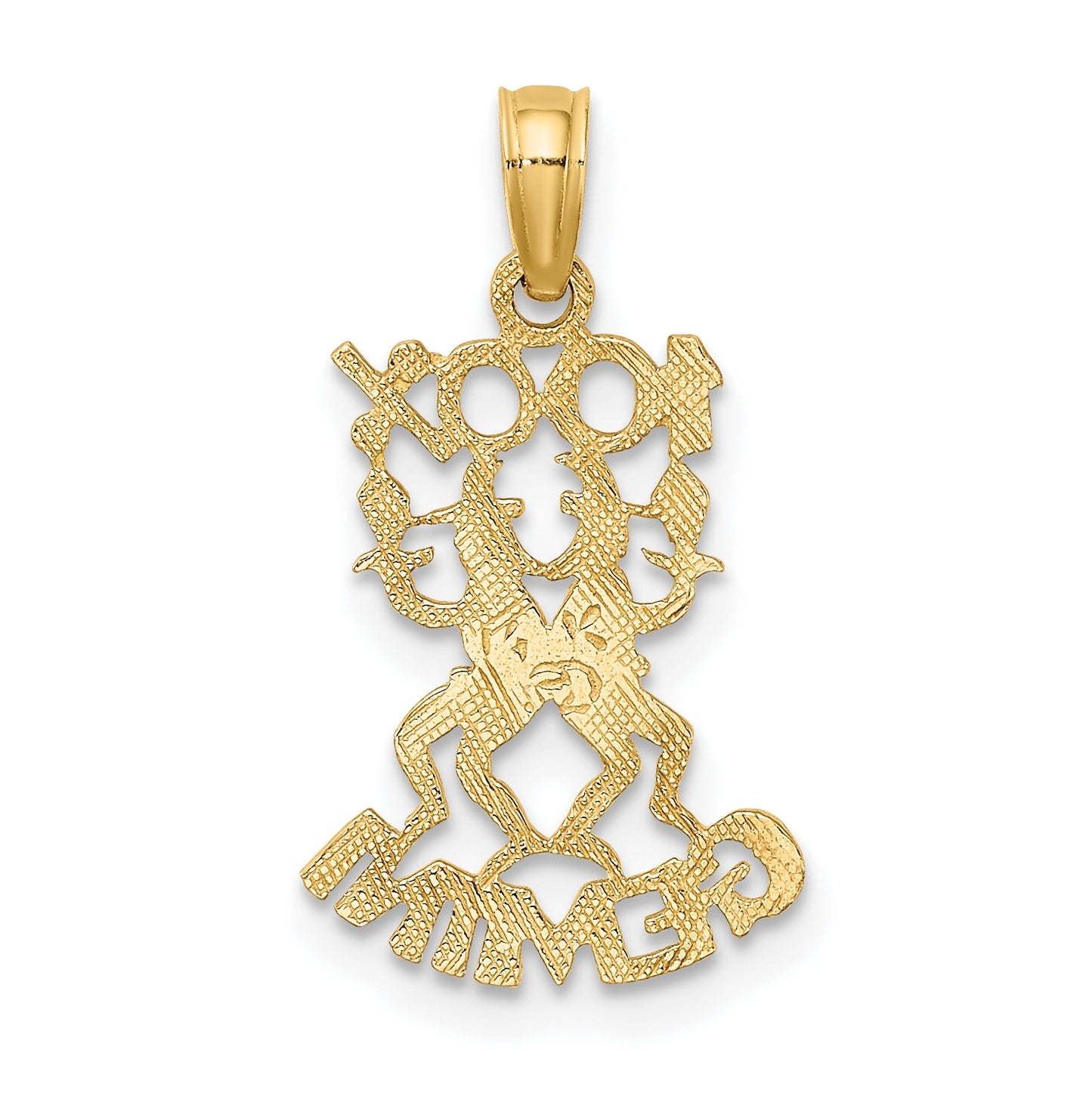 10K Yellow Gold 100% GEMINI Zodiac Charm