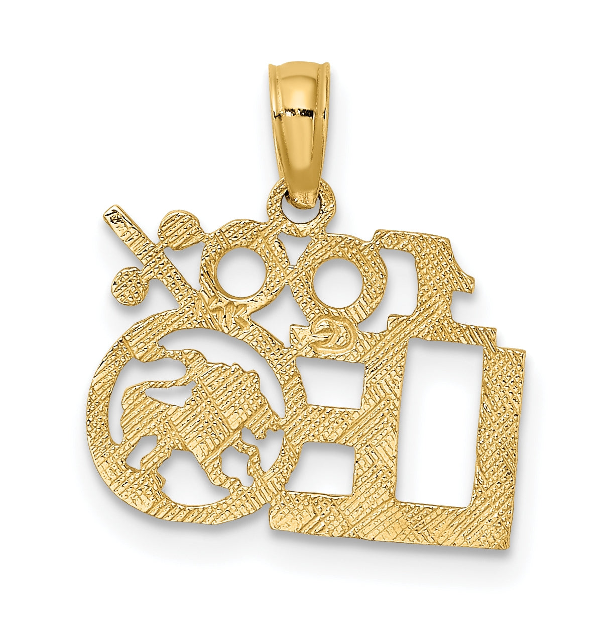 10K Yellow Gold 100% LEO Zodiac Charm