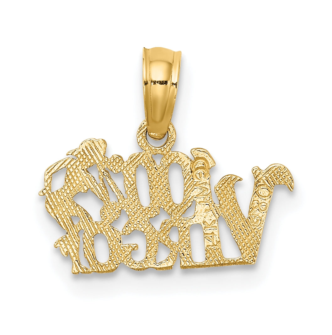 10K Yellow Gold 100% VIRGO Zodiac Charm