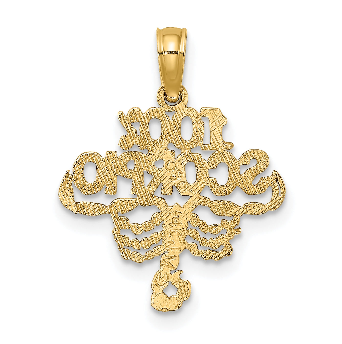 10K Yellow Gold 100% SCORPIO Zodiac Charm