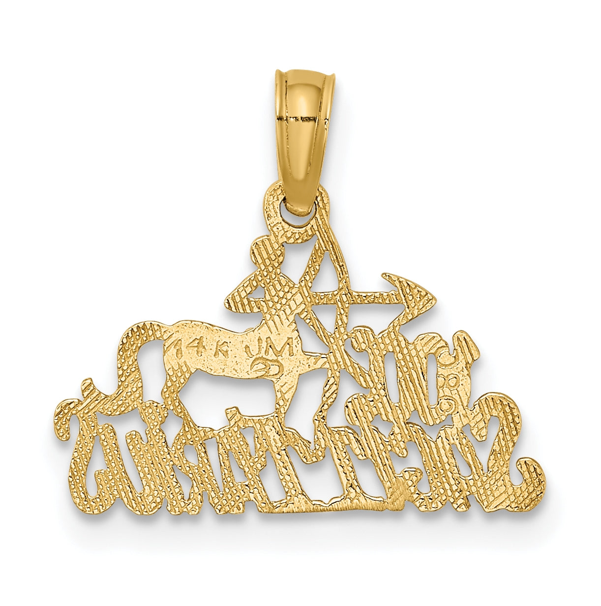 10K Yellow Gold 100% SAGITTARIUS Zodiac Charm