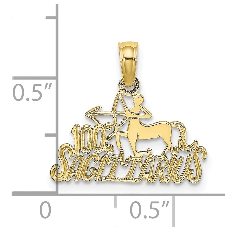 10K Yellow Gold 100% SAGITTARIUS Zodiac Charm
