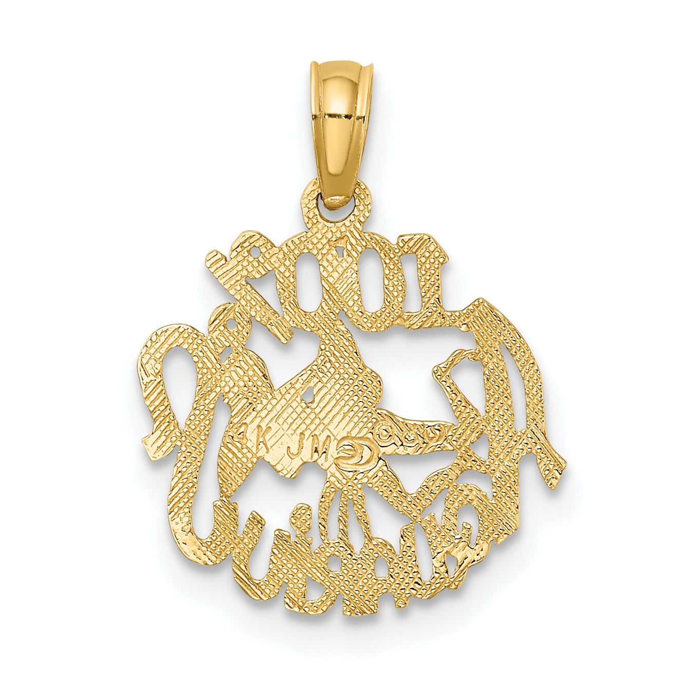 10K Yellow Gold 100% AQUARIUS Zodiac Charm