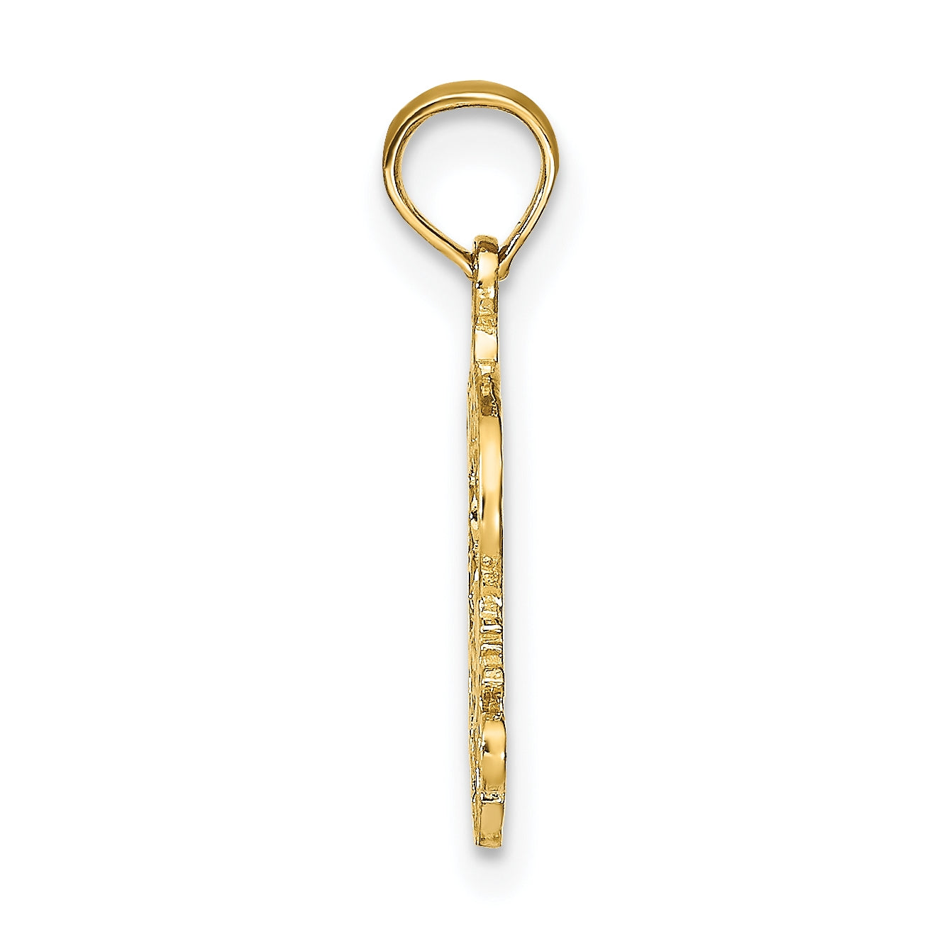 10K Yellow Gold PISCES Zodiac-Charm
