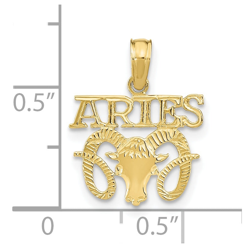 10K Yellow Gold Zodiac ARIES Charm
