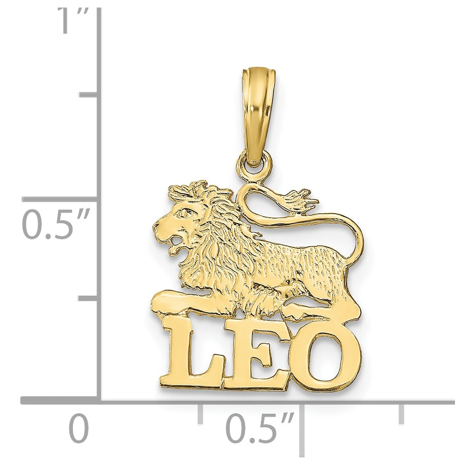 10K Yellow Gold LEO Zodiac-Charm