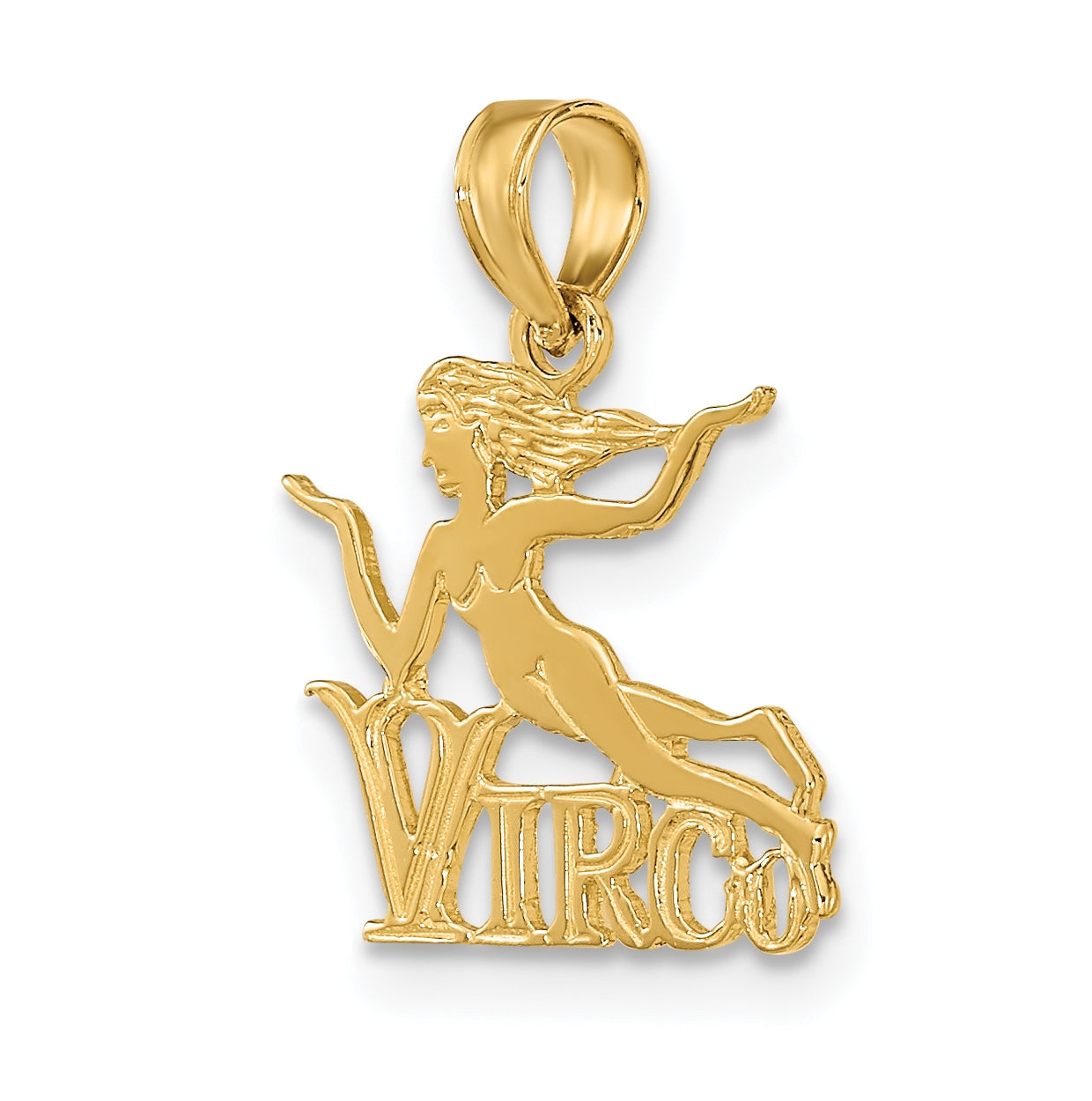 10K Yellow Gold VIRGO Zodiac-Charm