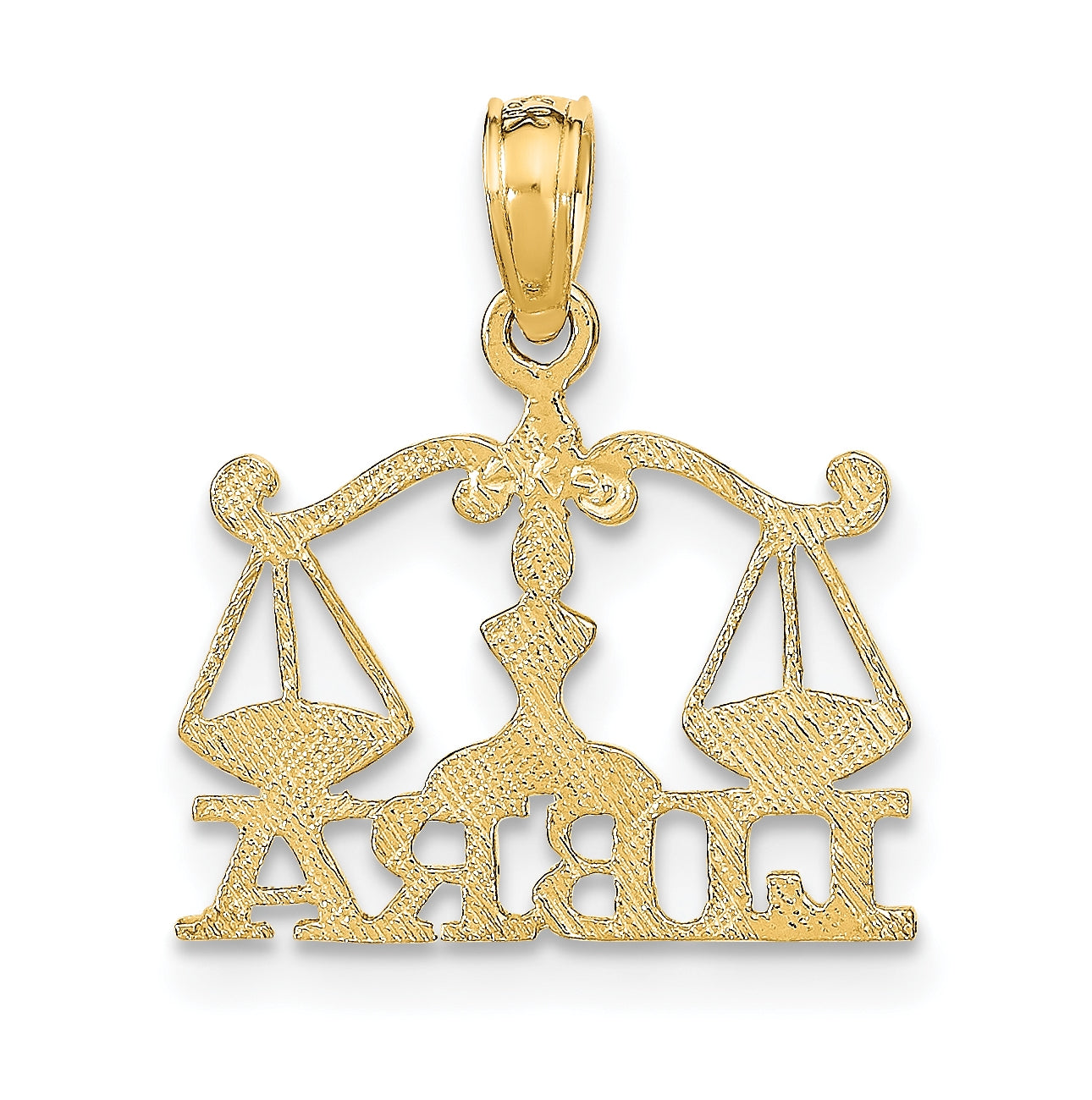 10K Yellow Gold LIBRA Zodiac-Charm