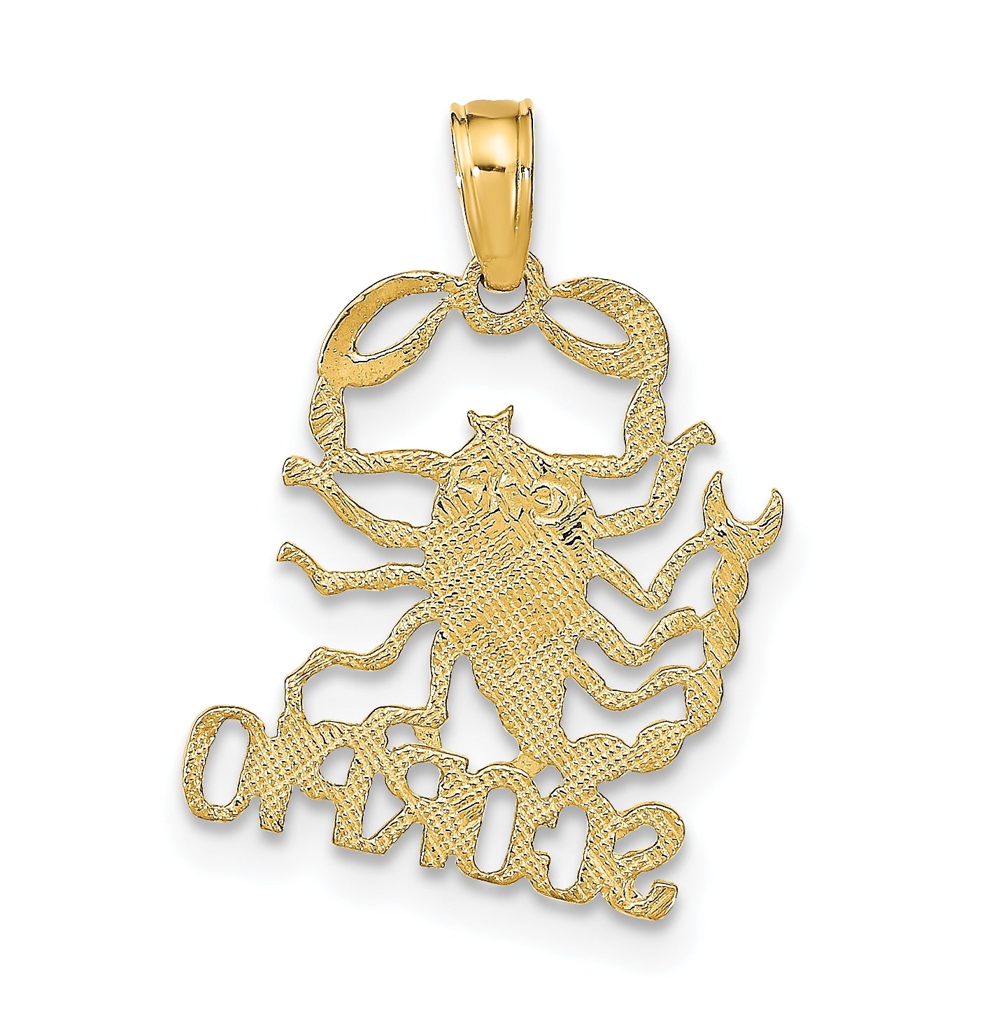 10K Yellow Gold SCORPIO Zodiac-Charm