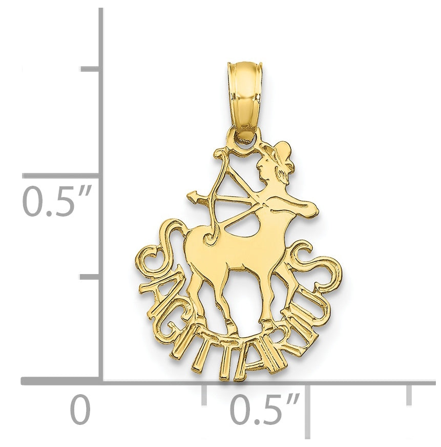 10K Yellow Gold SAGITTARIUS Zodiac-Charm