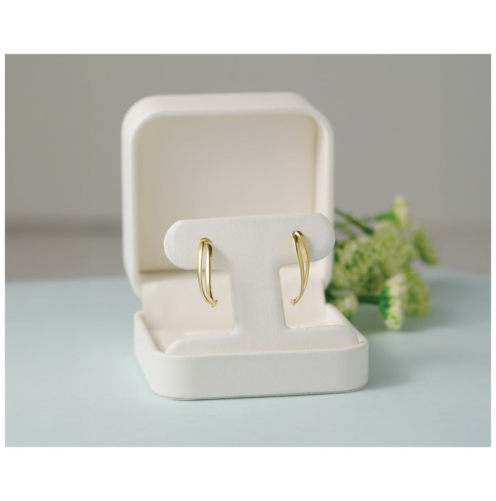 10k Yellow Gold Polished Curve Post Earrings