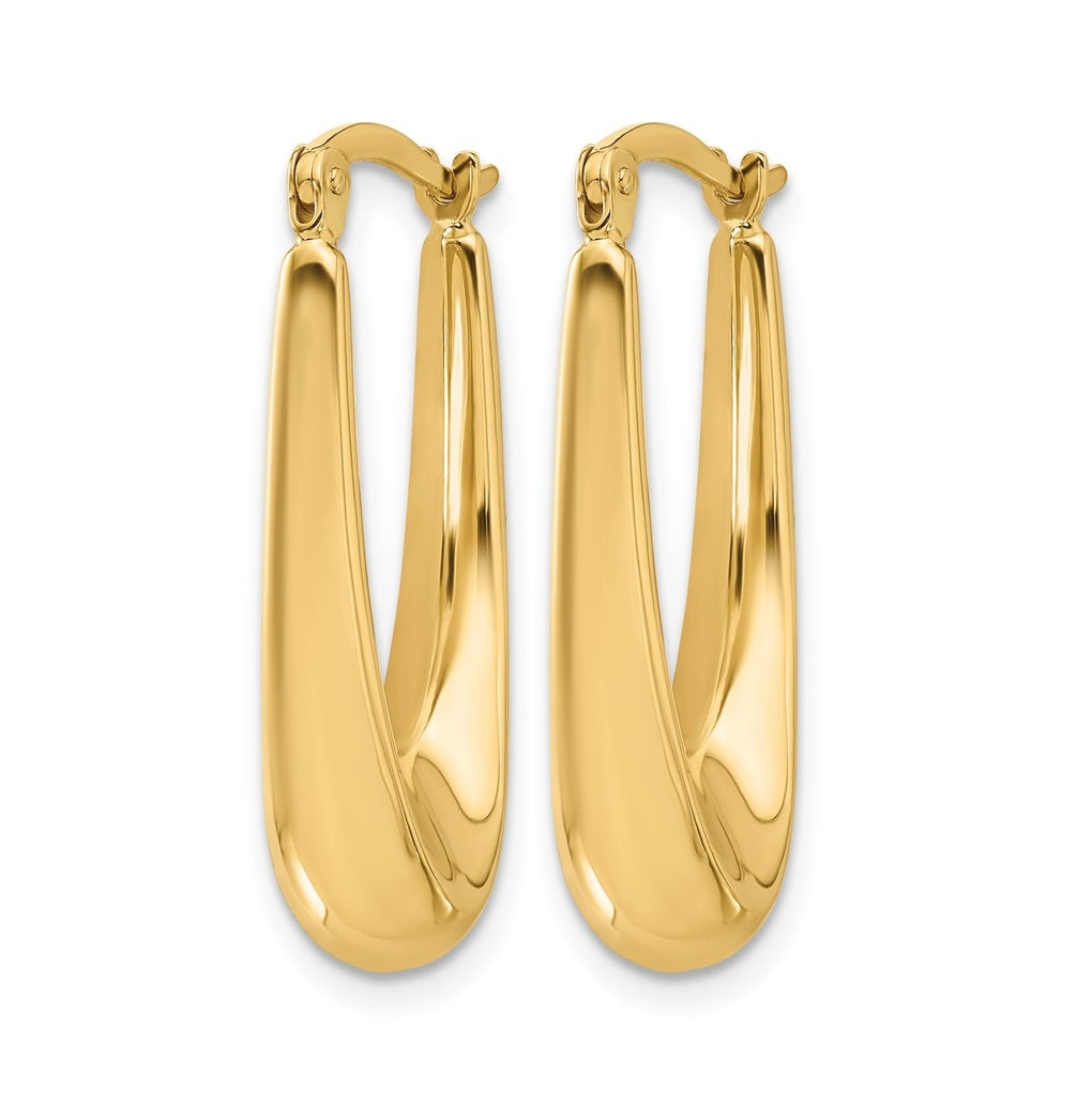 10k Yellow Gold Polished Hoop Earrings