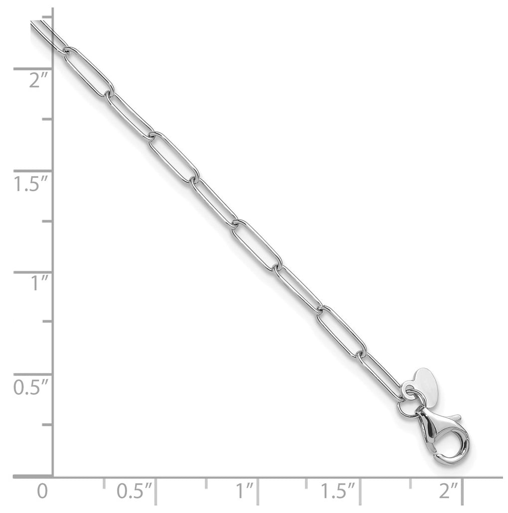 10K White Gold Polished Fancy Link Bracelet
