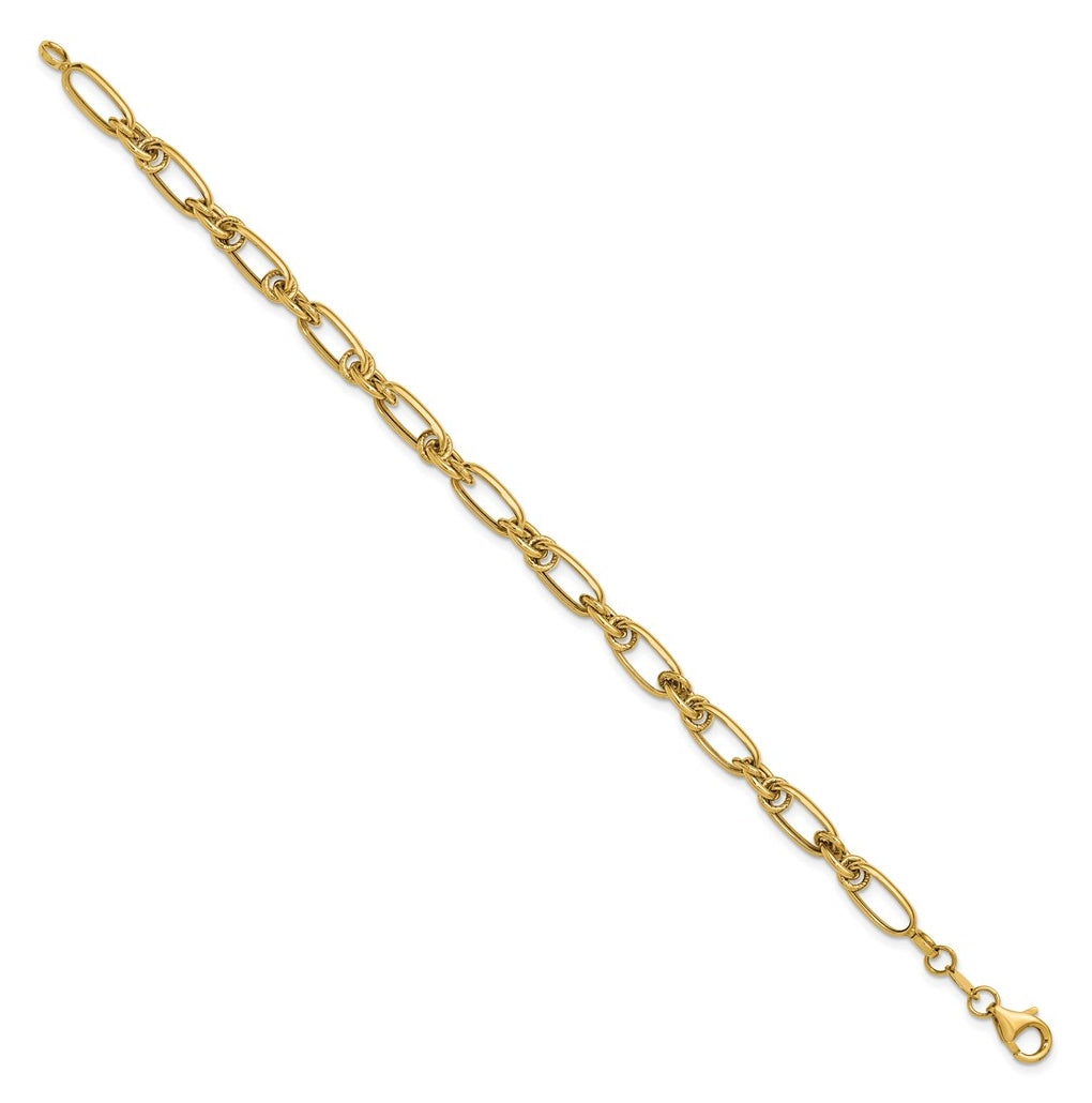 10k Yellow Gold Polished Fancy Link Bracelet