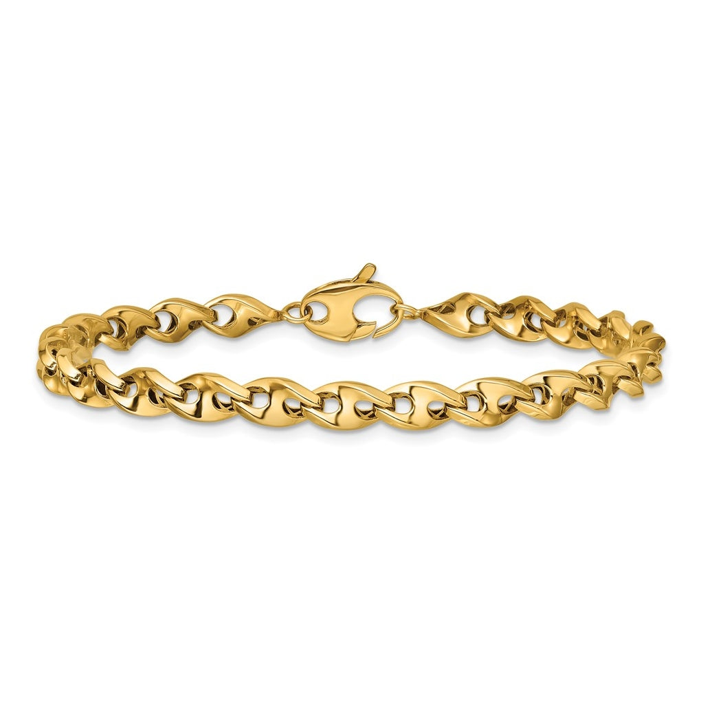 10k Yellow Gold Polished Fancy Link Bracelet