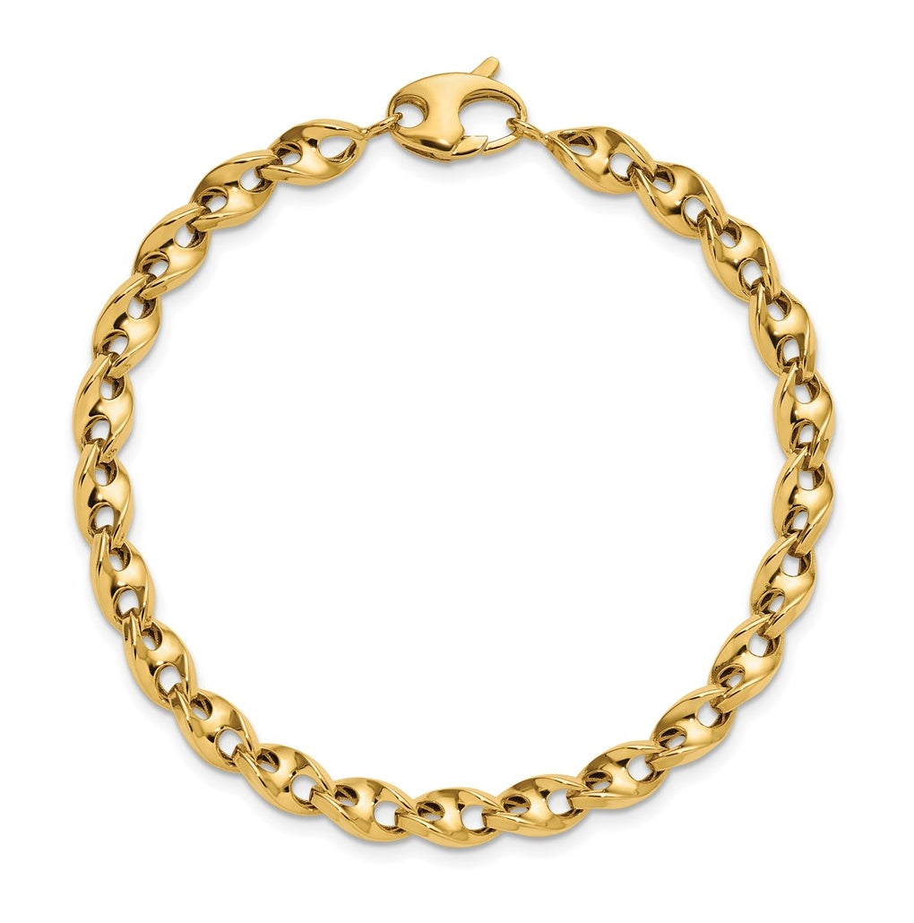 10k Yellow Gold Polished Fancy Link Bracelet