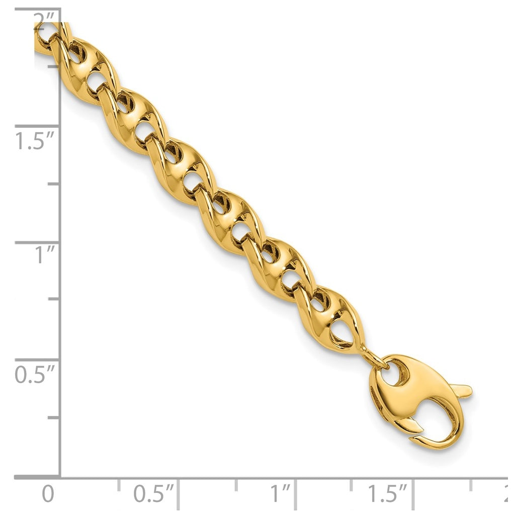 10k Yellow Gold Polished Fancy Link Bracelet