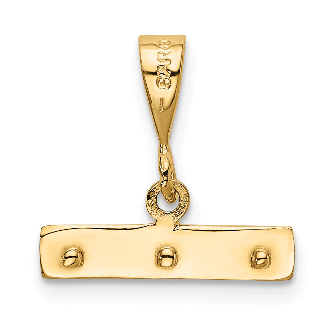 10K Yellow Gold Casted Large Polished Top Charm