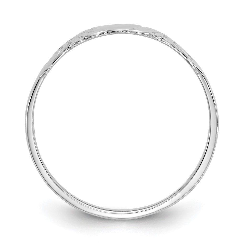 10k White Gold Heart Ring