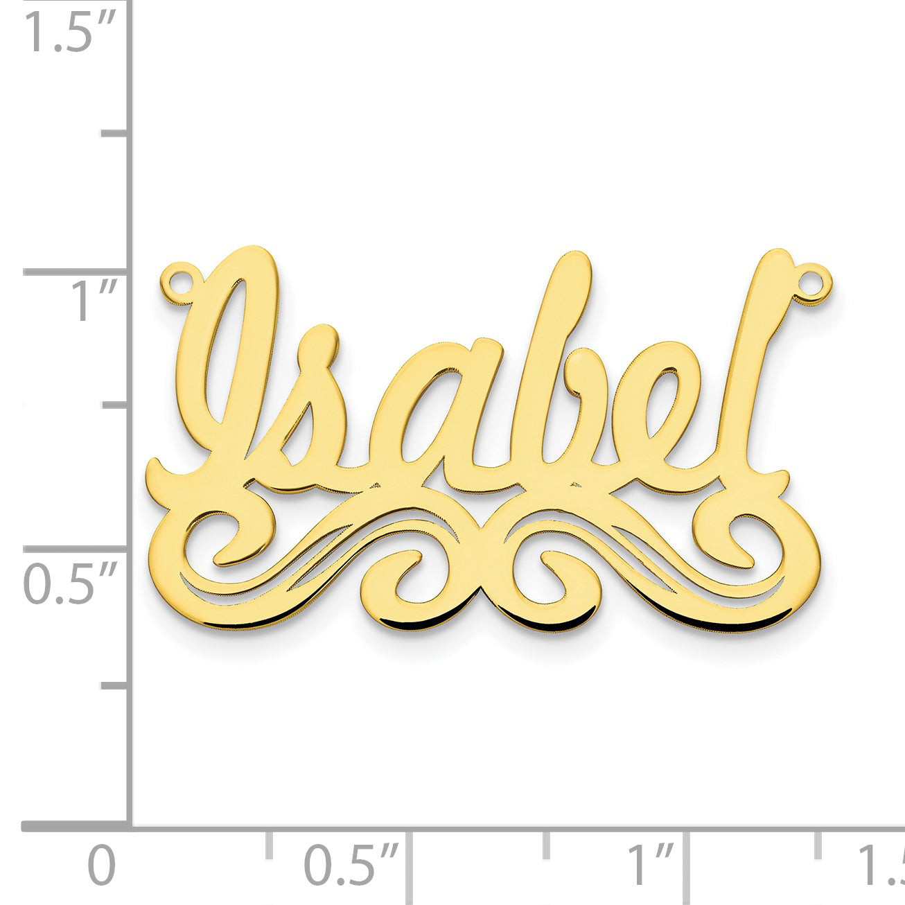 10K Yellow Gold Polished Name Plate