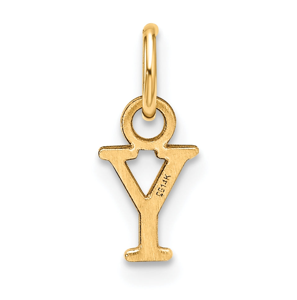 10K Yellow Gold Cutout Letter Y Initial Charm