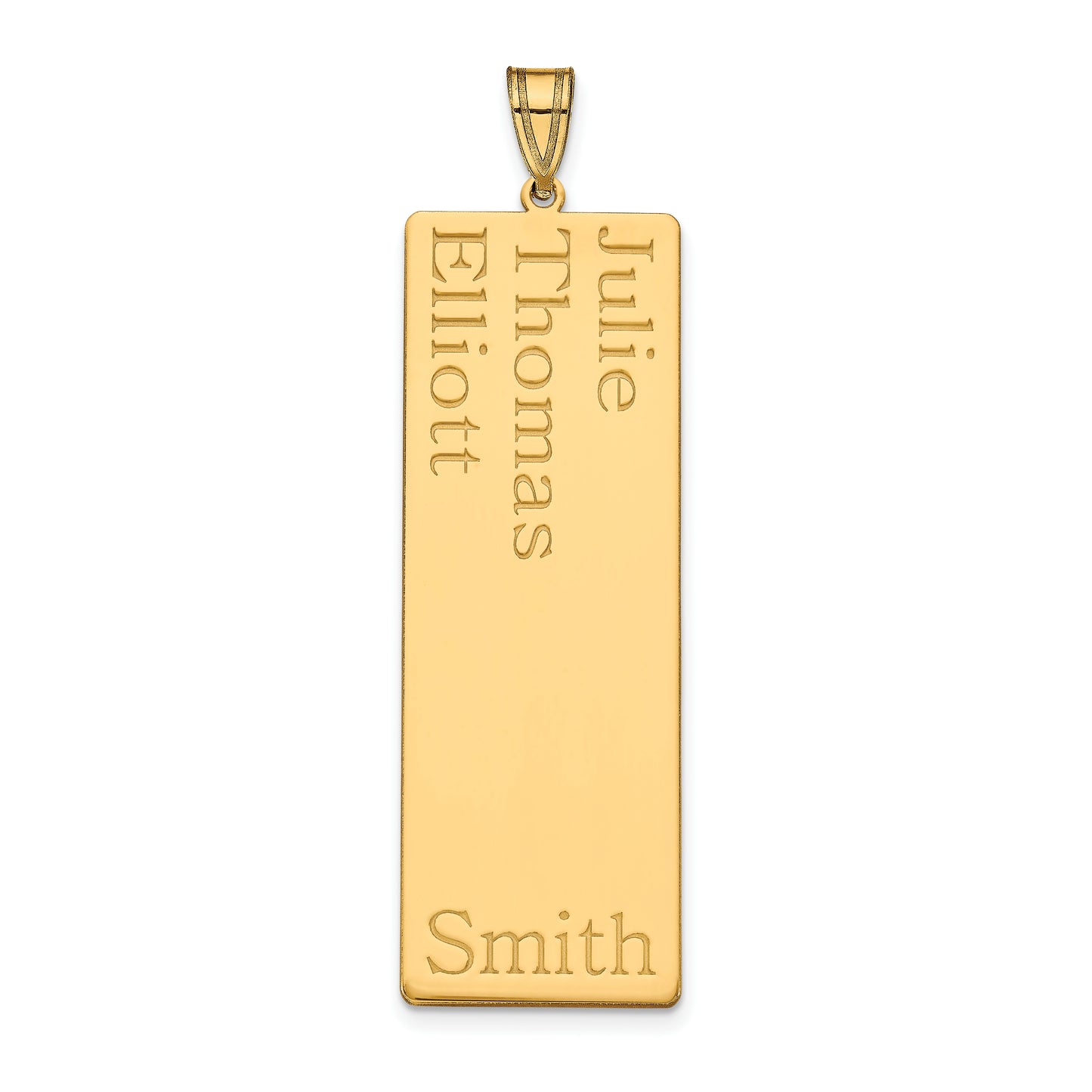 10K Yellow Gold 3 Name Family Pendant