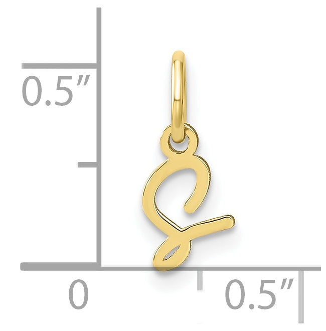 10K Yellow Gold Upper case Letter S Initial Charm