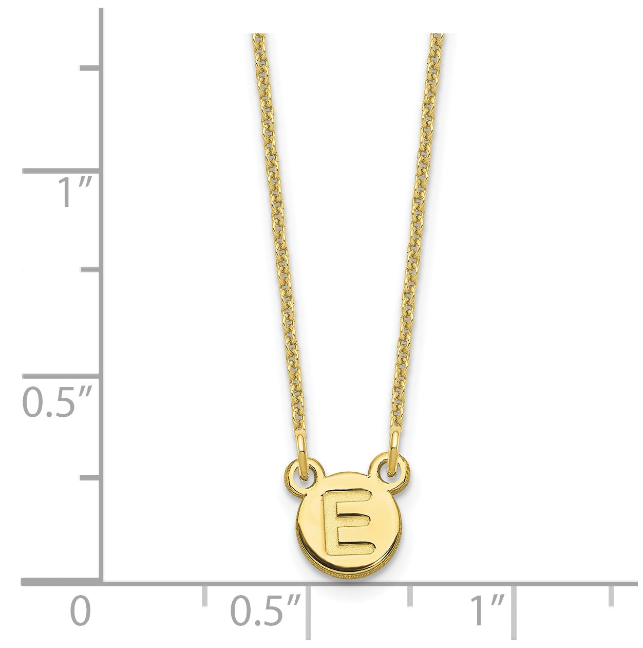 10K Yellow Gold 1 Letter Bubble Necklace