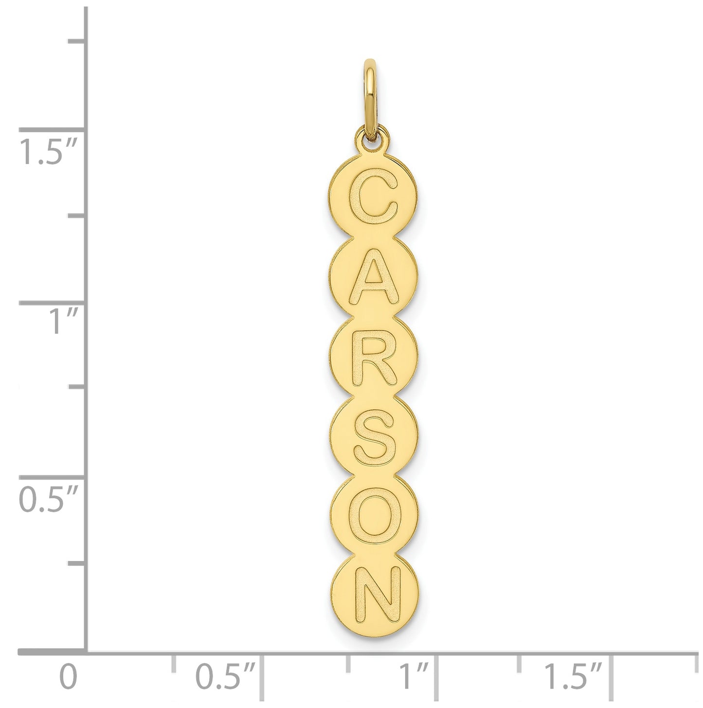 10K Yellow Gold 6 Letter Bubble Pendant