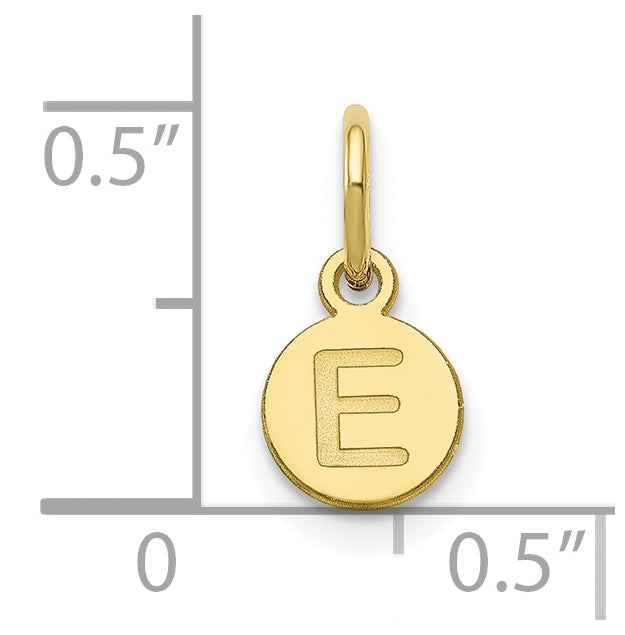 10K Yellow Gold 1 Letter Bubble Pendant