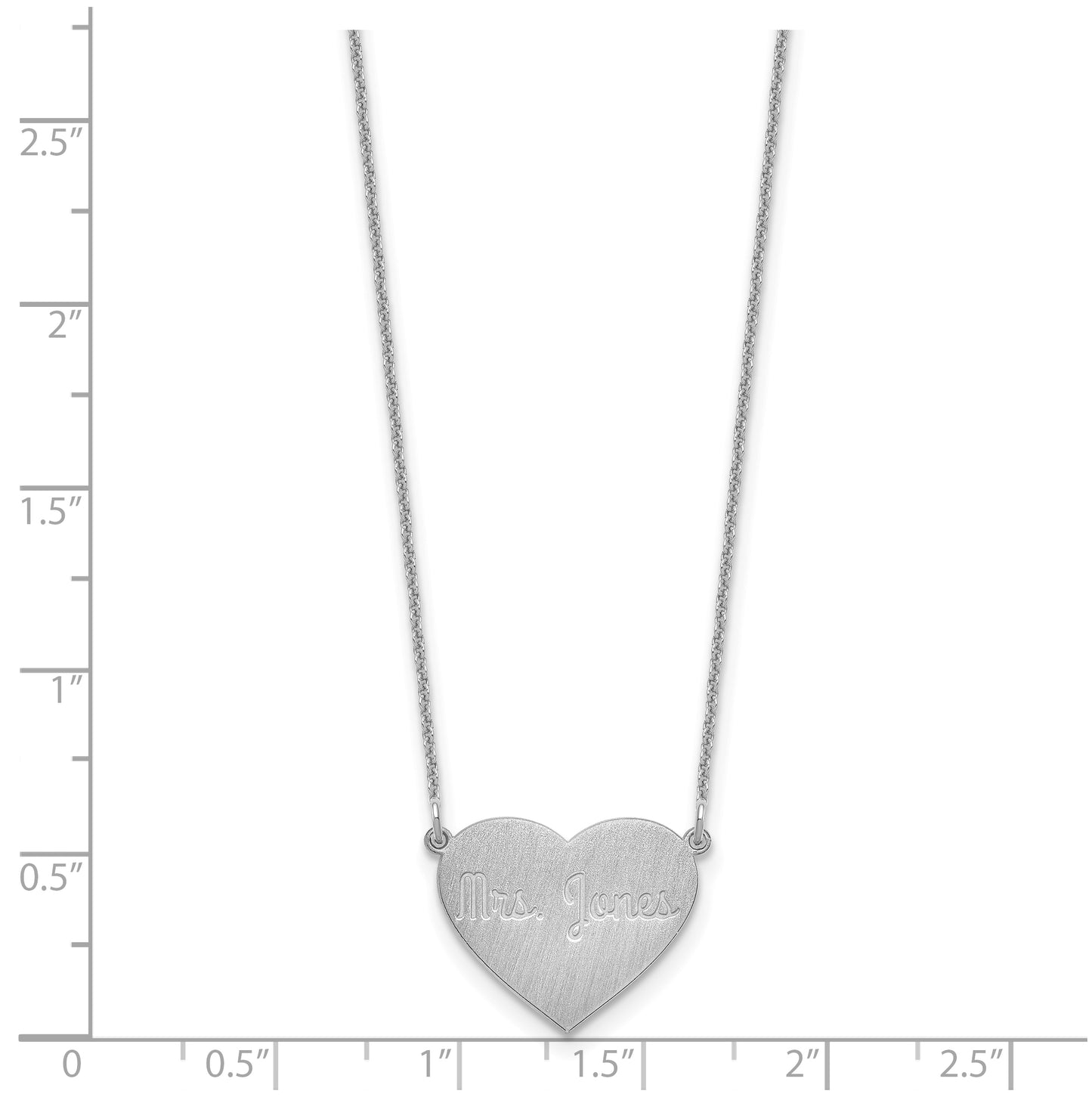 10K Yellow Or White Gold Brushed Station Heart Necklace