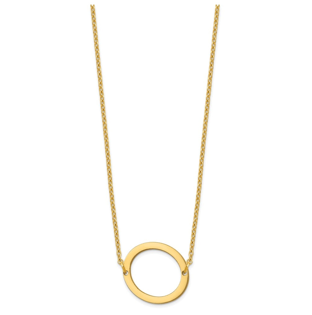 10K Yellow Or White Gold Polished Small Letter Necklace