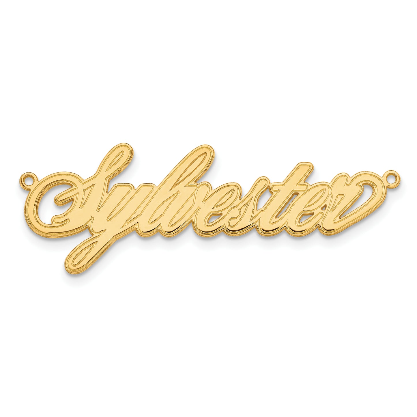 10K Yellow Gold Etched Name Plate
