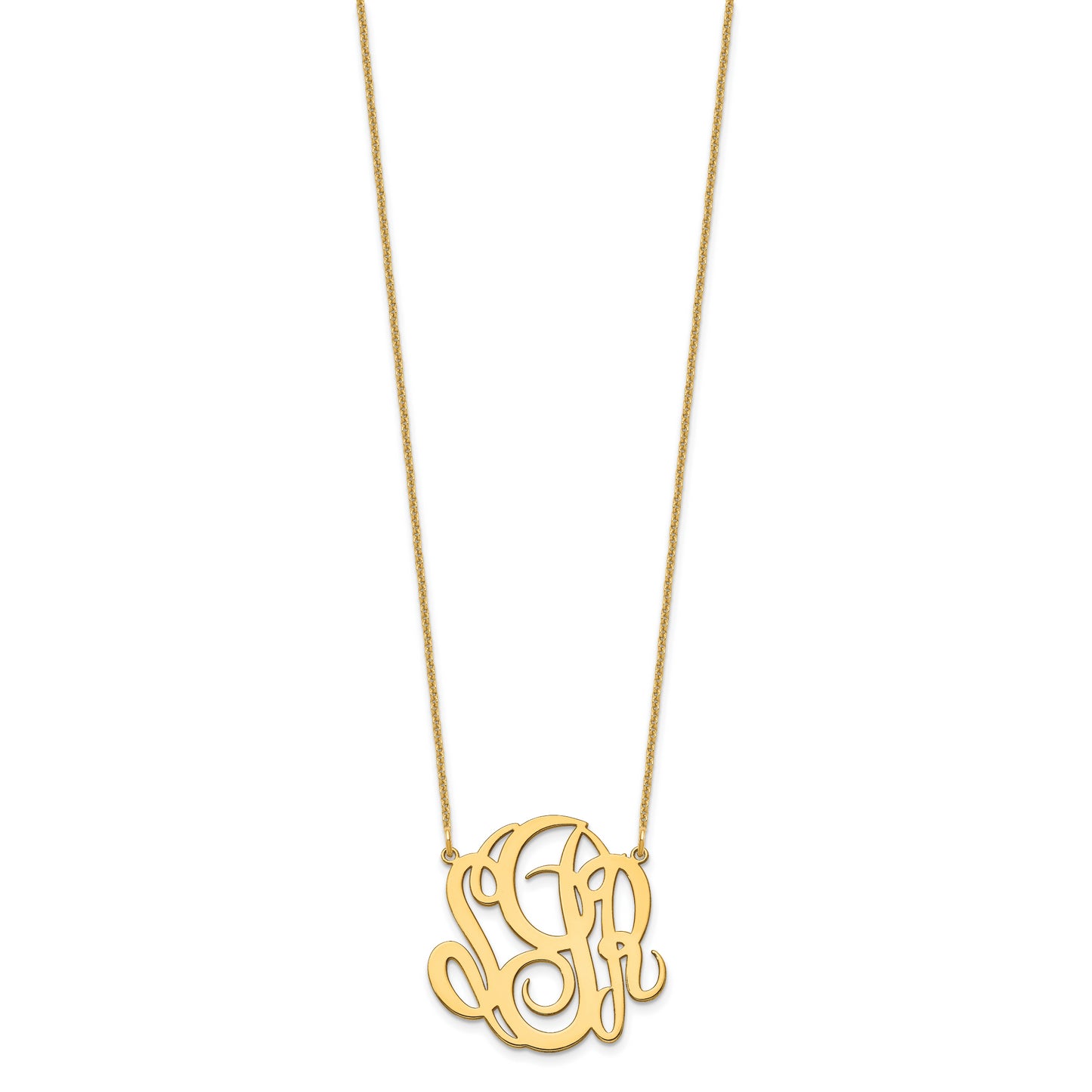 10K Yellow Gold Monogram Necklace