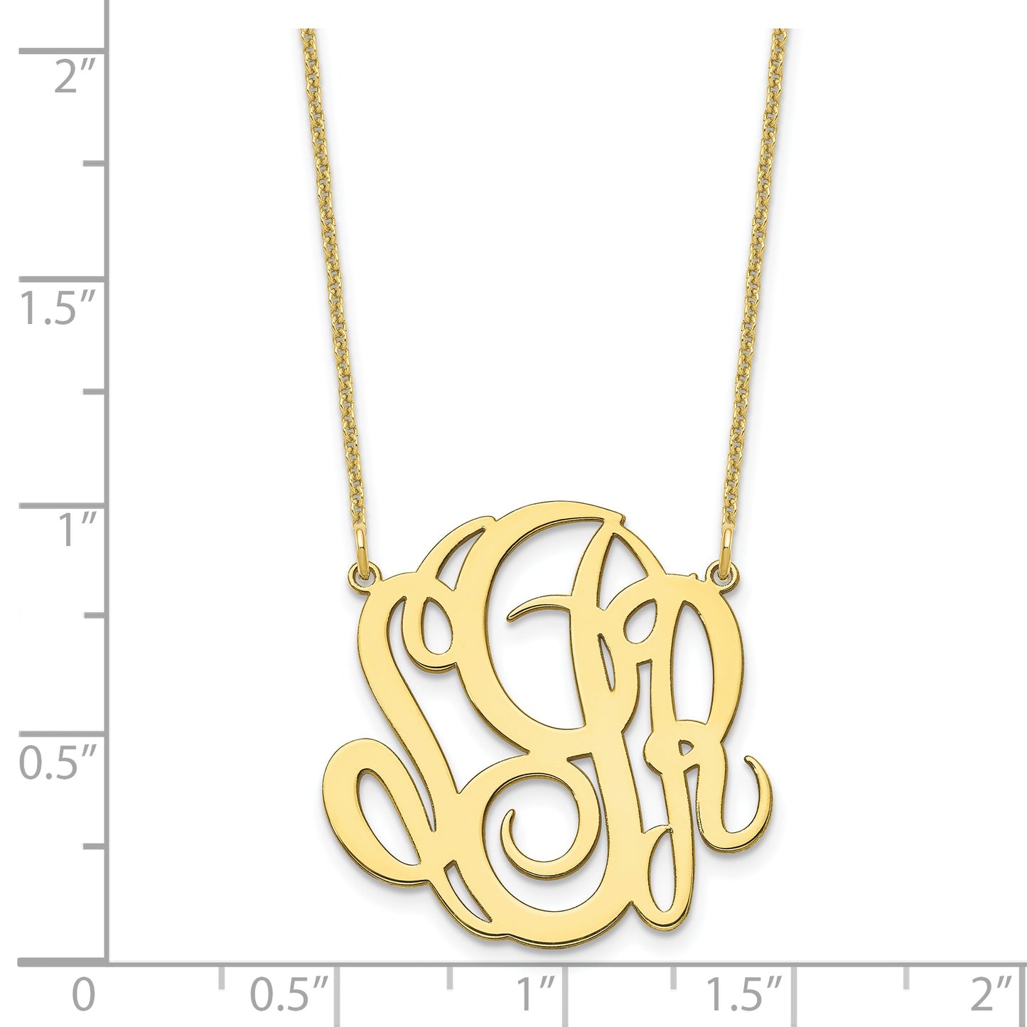 10K Yellow Gold Monogram Necklace